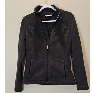 The North Face Gray Zip Front Fleece Jacket Size XS